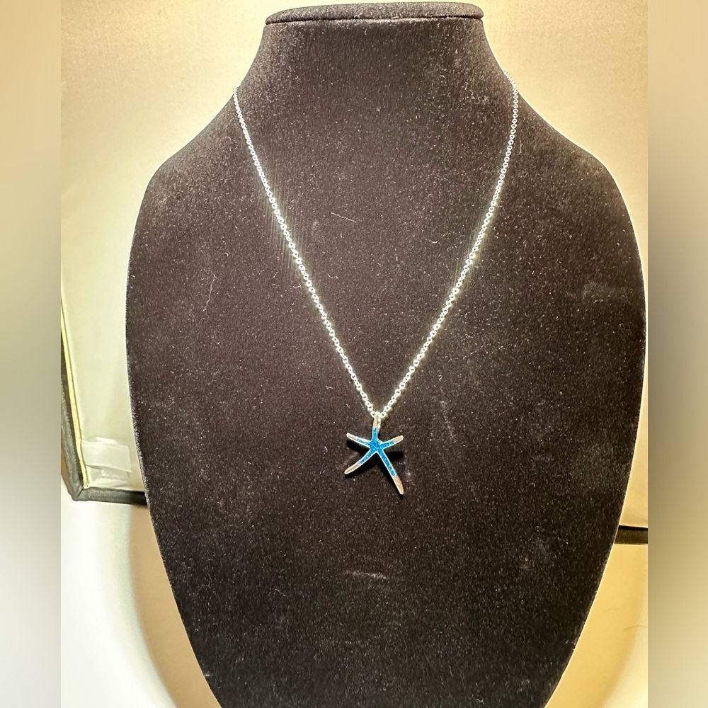Starfish Necklace - Teal